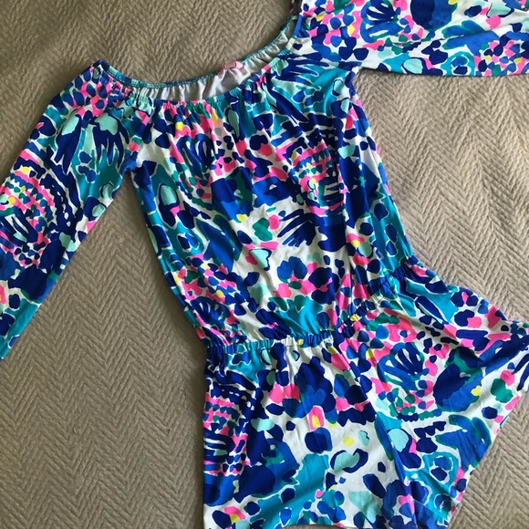 Lilly Pulitzer Pants - Lilly Pulitzer long sleeve Off the shoulder romper